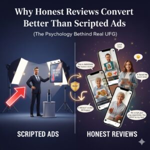 Why Honest Reviews Convert Better Than Scripted Ads (The Psychology Behind Real UGC)